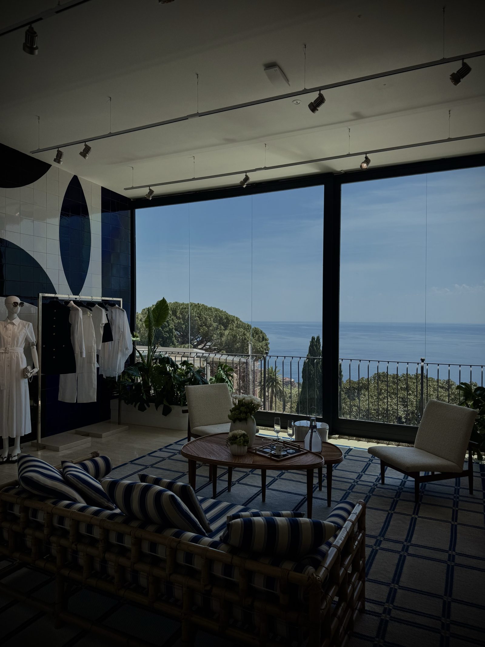 Floor-to-ceiling windows and a lounge left spotless after a professional deep clean